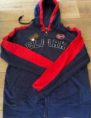 FISLL WNBA Indiana Fever Caitlin Clark Full Zip Hoodie Navy/Red-Size Med-NWT